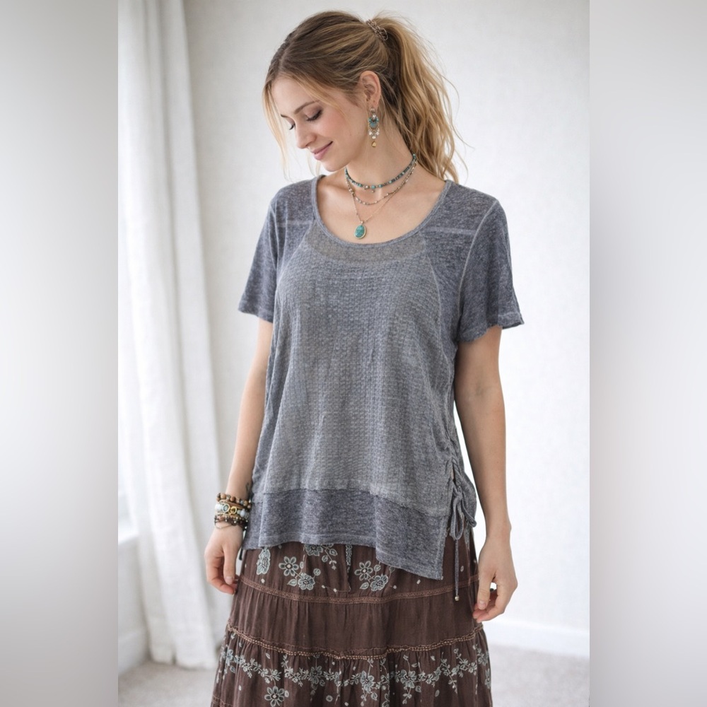 Maloka - Lagen Look Linen layered  top - S - CO Portugal